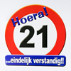 Huldeschild 21 jaar